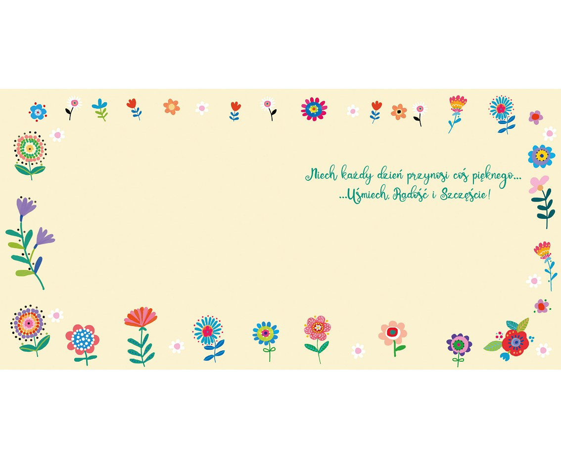 Greeting card kw cats in flowers, 1 pc.